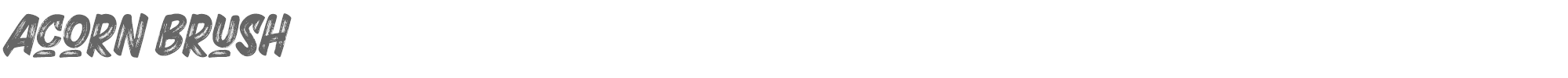Sample characters Acorn Brush Font